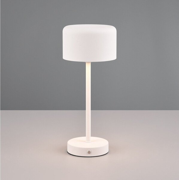Бяла LED настолна лампа с възможност за димиране (височина 30 cm) Jeff - Reality