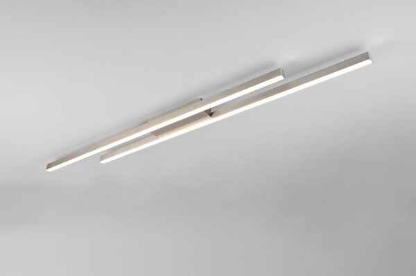 LED осветително тяло за таван в сребрист цвят 8x110 cm Odio – Reality