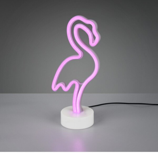 Бяла LED настолна лампа (височина 29 см) Flamingo - Reality