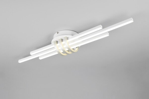 Бяло LED осветително тяло за таван 18x81 cm Cinto – Reality