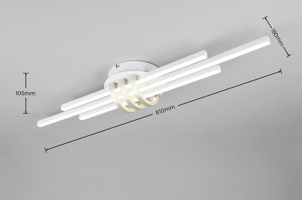 Бяло LED осветително тяло за таван 18x81 cm Cinto – Reality