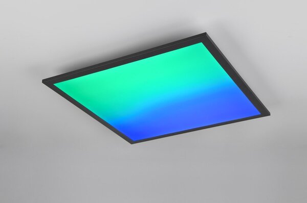 Черна LED лампа за таван 44,5x44,5 cm Beta - Reality