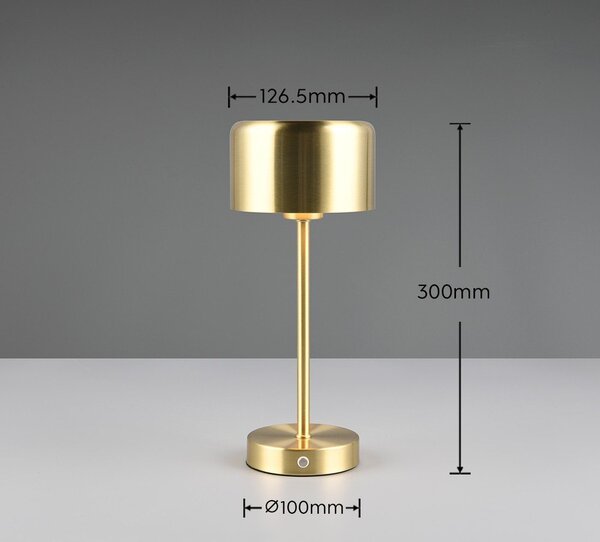 LED настолна лампа с възможност за димиране в златисто (височина 30 cm) Jeff - Reality
