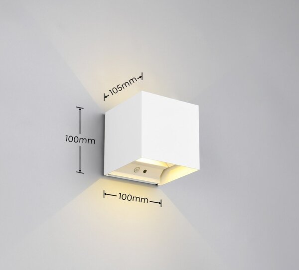 LED стенно външно осветително тяло със сензор за движение (височина 10,5 cm) Talent – Reality