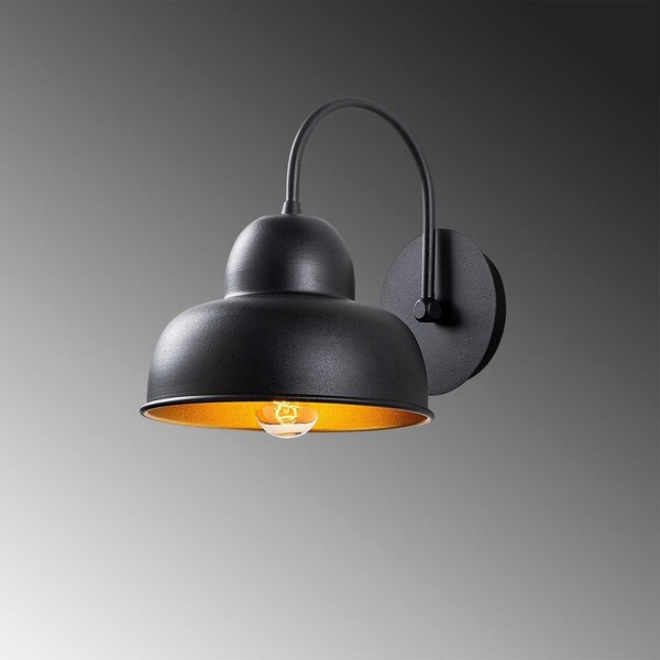 Черна стенна лампа ø 20 cm Multan – Opviq lights