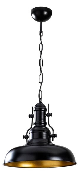 Черно висящо осветително тяло с метален абажур ø 32 cm Detroit – Opviq lights