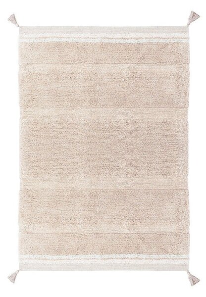 Светлорозов ръчно изработен памучен килим подходящ за пране 90x130 cm Bloom Rose – Lorena Canals