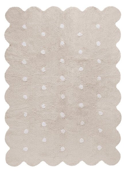 Бежов ръчно изработен памучен детски килим подходящ за пране 120x160 cm Biscuit Beige – Lorena Canals