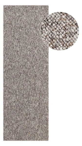 Сива пътека подходяща за пране 80x240 cm Rocco Taupe – Elle Decoration