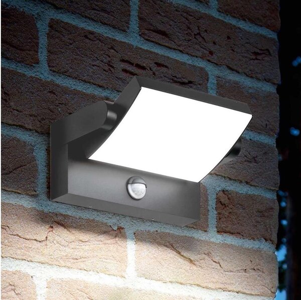 Ideal Lux - LED Екстериорен аплик със сензор LED/21W/230V антрацит