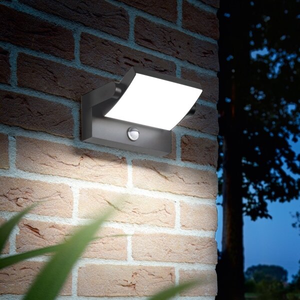Ideal Lux - LED Екстериорен аплик със сензор LED/21W/230V антрацит
