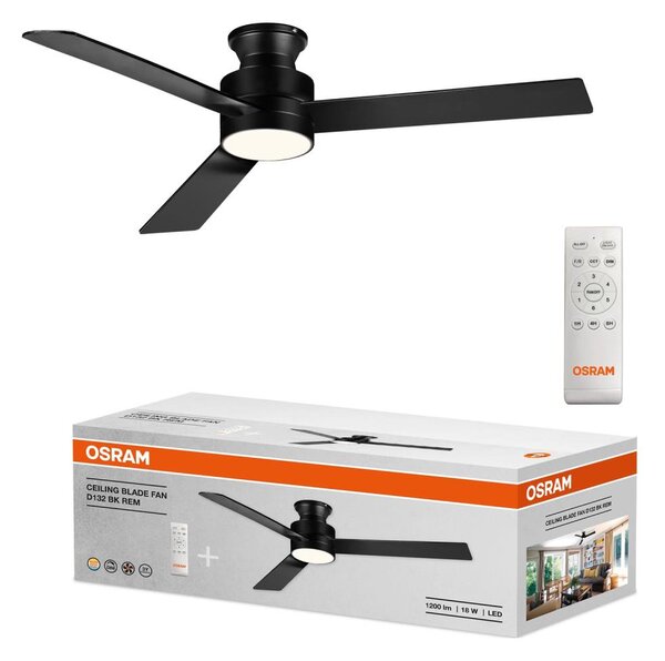 Osram - димируем LED таванен вентилатор BLADE LED/18W/230V 3000/4000/6000K + дистанционно управление
