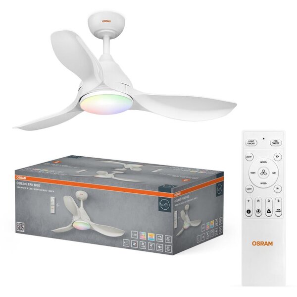 Osram - LED RGB димируем таванен вентилатор NORDES LED/18W/230V 3000-6500K + дистанционно управление