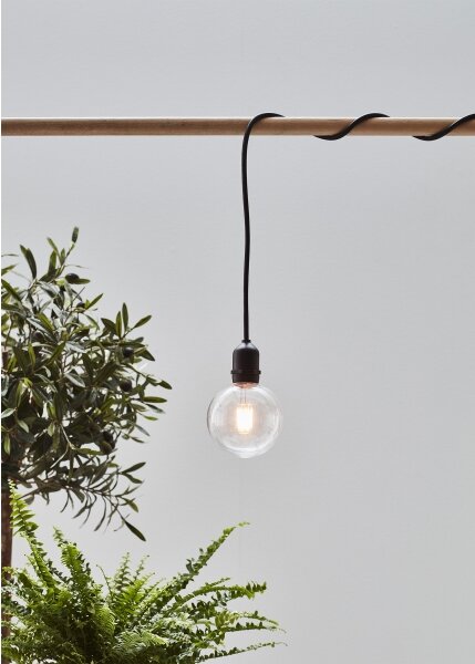Markslöjd 107989- LED външно висящо осветително тяло GARDEN24 LED/2,86W/24V IP44 черно/прозрачно