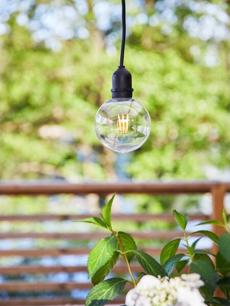 Markslöjd 107989- LED външно висящо осветително тяло GARDEN24 LED/2,86W/24V IP44 черно/прозрачно