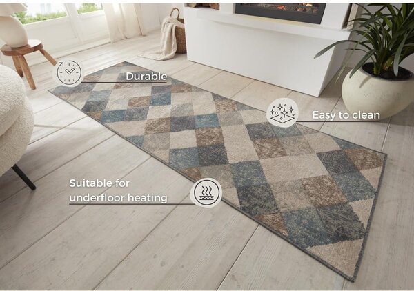 Синя/бежова пътека 80x200 cm Terrain – Hanse Home