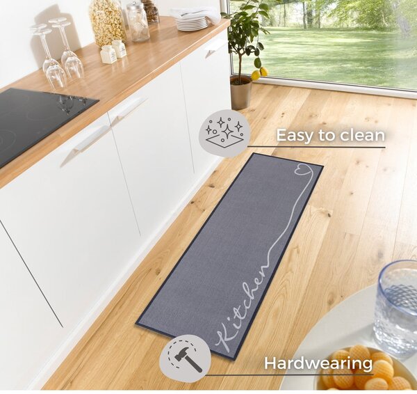 Сива пътека Zala Living Kitchen, 50 x 150 cm