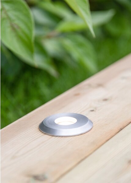 Markslöjd 107716 - LED външно вградено осветително тяло GARDEN24 0,8W/24V IP44 черно/матов хром