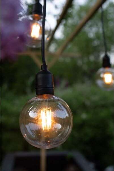 Markslöjd 107989- LED външно висящо осветително тяло GARDEN24 LED/2,86W/24V IP44 черно/прозрачно