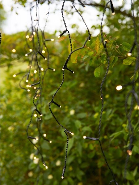 Markslöjd 108179-LED Външна коледна завеса GARDEN24 160xLED/24V 3,1m топла бяла светлина