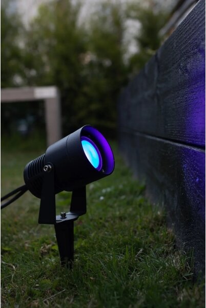 Markslöjd 108404 - Външна LED RGBW лампа GARDEN24 LED/6W/24V 30 см IP44 черна