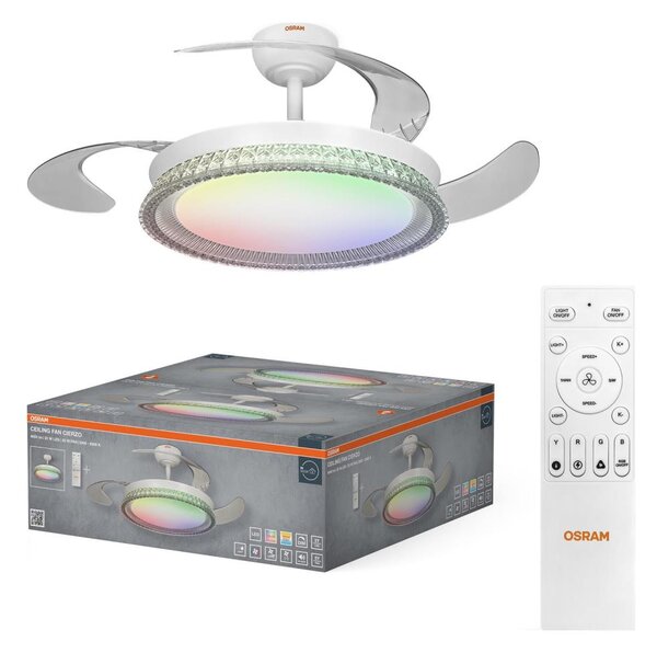 Osram - LED RGB осветително тяло с функция за димиране и вентилатор CIERZO LED/35W/230V 3000-6500K + дистанционно управление