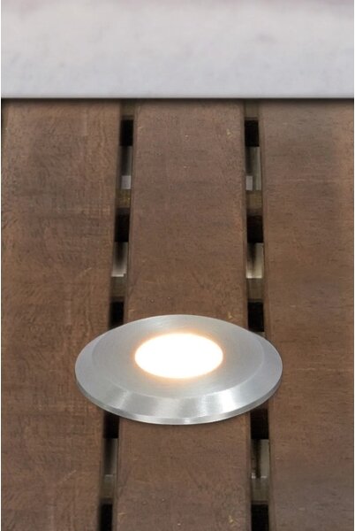 Markslöjd 107716 - LED външно вградено осветително тяло GARDEN24 0,8W/24V IP44 черно/матов хром