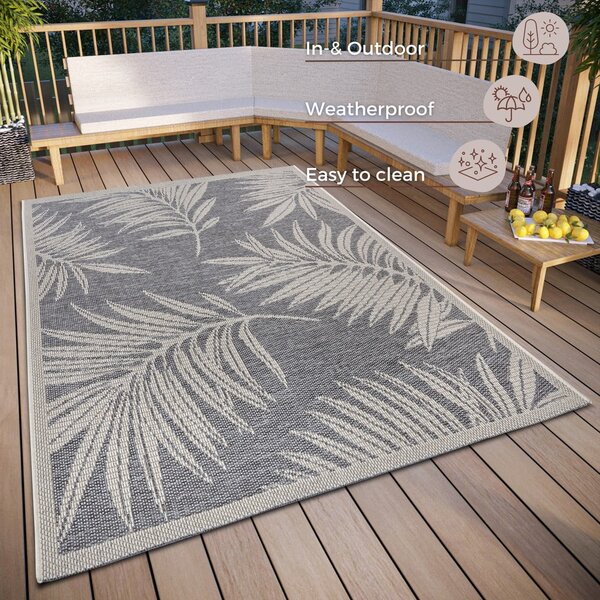 Сив външен килим 63x120 cm Clyde Paru – Hanse Home