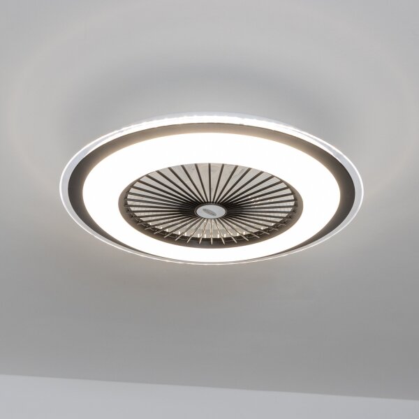 BRILAGI - LED Димируема лампа с вентилатор RONDA LED/48W/230V черен + д.у