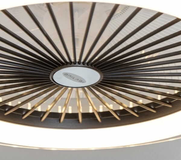 BRILAGI - LED Димируема лампа с вентилатор RONDA LED/48W/230V черен + д.у