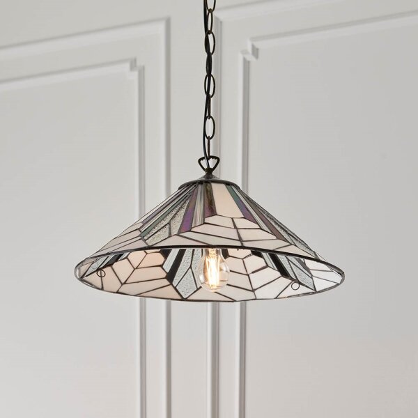 Endon 63938 - Полилей на верига Tiffany ASTORIA 1xE27/60W/230V Ø 48 см