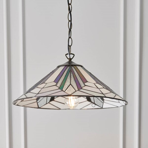 Endon 63938 - Полилей на верига Tiffany ASTORIA 1xE27/60W/230V Ø 48 см