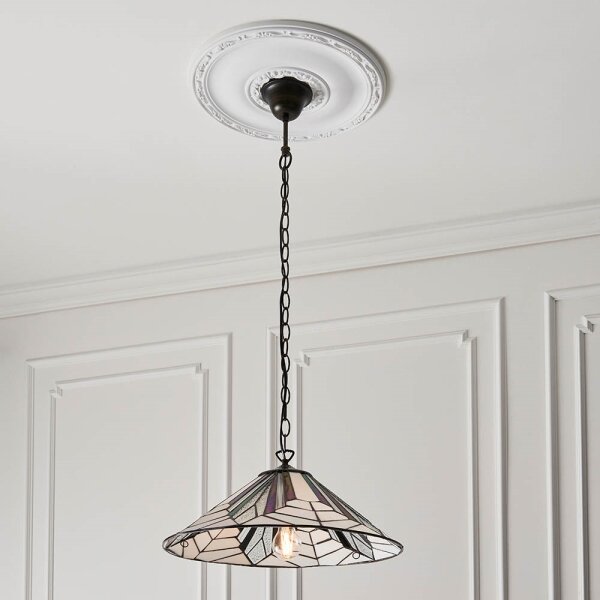 Endon 63938 - Полилей на верига Tiffany ASTORIA 1xE27/60W/230V Ø 48 см