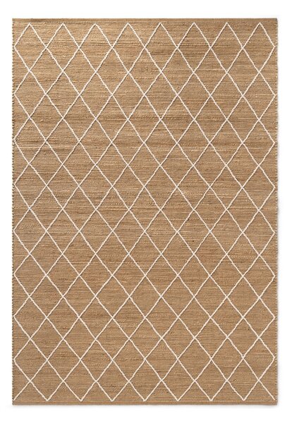 Ръчно изработен ютен килим в естествен цвят 80x150 cm Kunu – Hanse Home