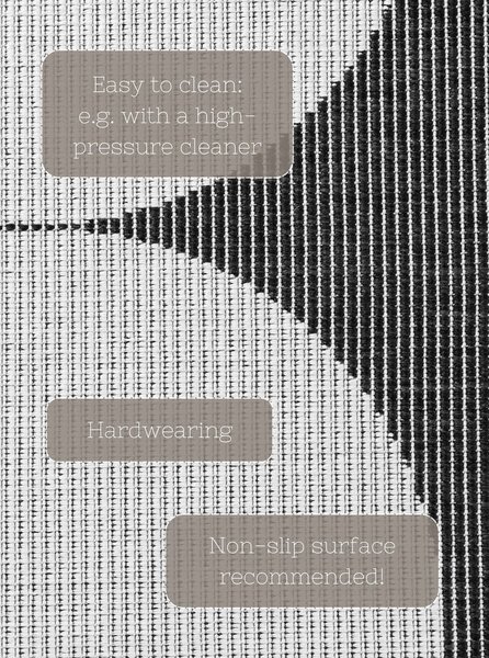 Черно-бялa пътека за открито и закрито 80x250 cm Duet Bowen – NORTHRUGS