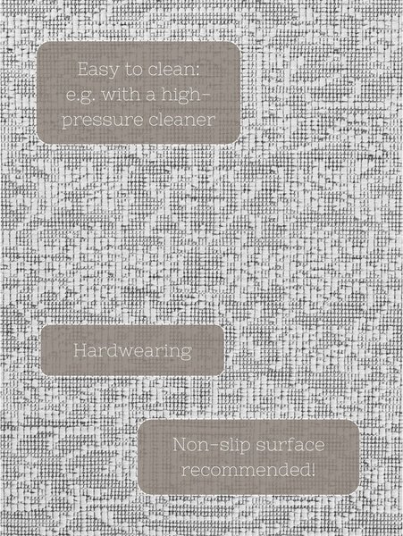 Пътека за открито и закрито в цвят слонова кост и сиво 80x250 cm Duet Kona – NORTHRUGS