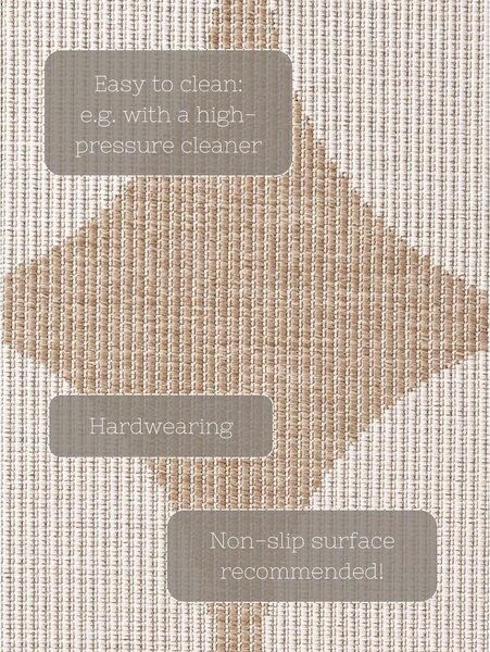 Килим за открито и закрито в цвят слонова кост и бежово 120x170 cm Duet Bowen – NORTHRUGS