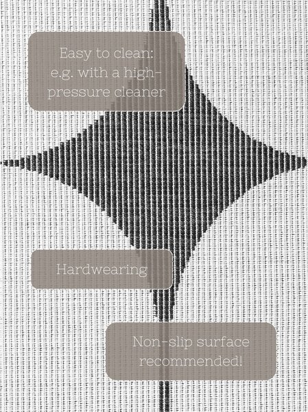 Черно-бял килим за открито и закрито 160x230 cm Duet Bowen – NORTHRUGS