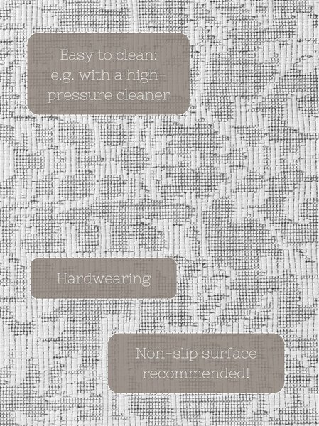 Килим за открито и закрито в цвят слонова кост и сиво 120x170 cm Duet Kona – NORTHRUGS