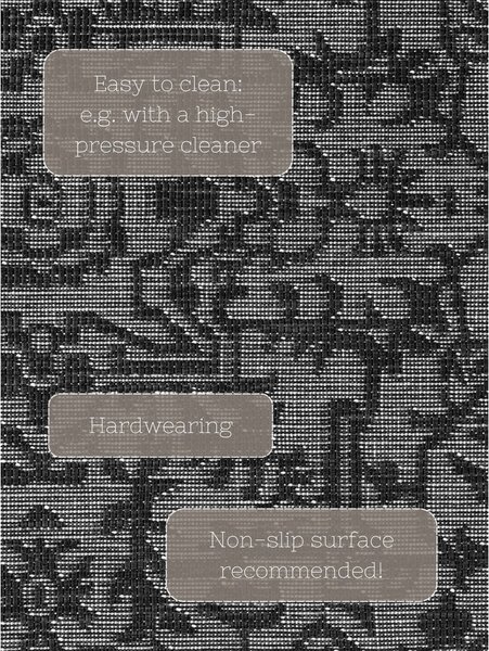 Черно-бял килим за открито и закрито 200x290 cm Duet Kona – NORTHRUGS