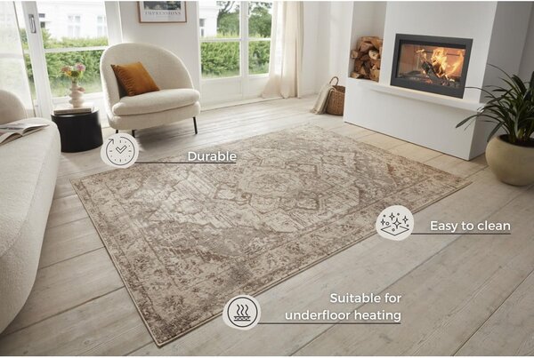 Сив/бежов килим 120x170 cm Terrain Designer Sand – Hanse Home