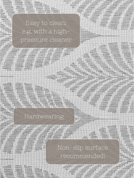 Пътека за открито и закрито в цвят слонова кост и сиво 80x250 cm Duet Liora – NORTHRUGS
