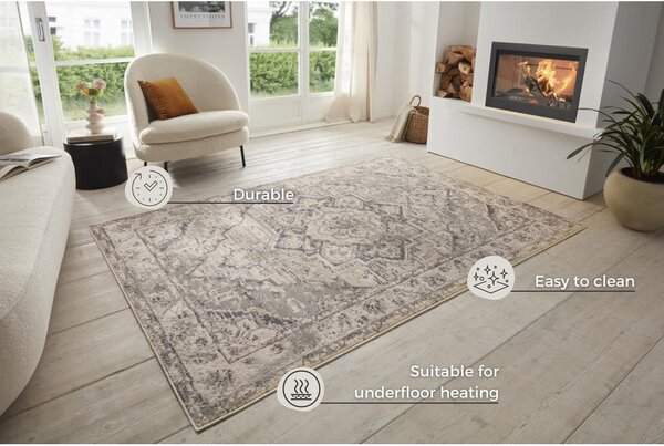 Сиво-бежов килим 80x120 cm Terrain Designer Sand – Hanse Home