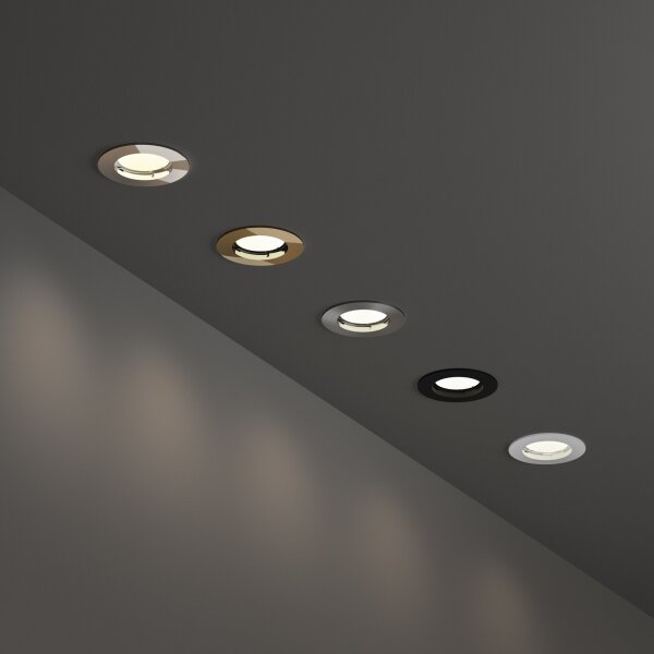 Ideal Lux - Вградено таванно осветително тяло JAZZ 1xGU10/50W/230V Ø 7,7 cm, лъскав хром
