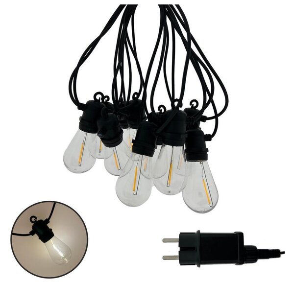 LED Външна декоративна верига 10xLED/0,36W/230V 8 m IP44 черна