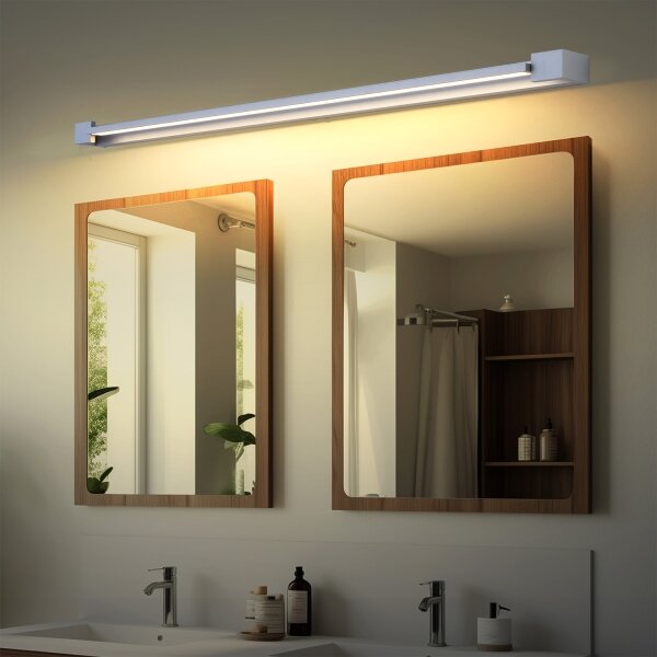 Brilagi-LED Огледала за баня с LED осветление AQUA LINE LED/36W/230V 120 см IP44 матов хром