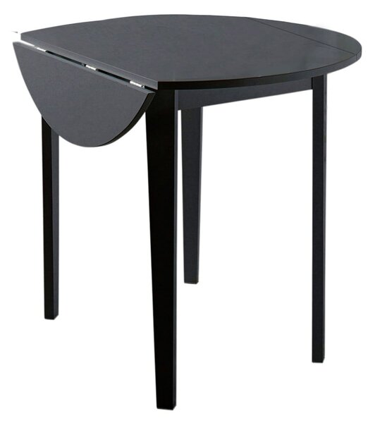 Черна сгъваема маса за хранене Quer, ⌀ 92 cm Trento - Støraa