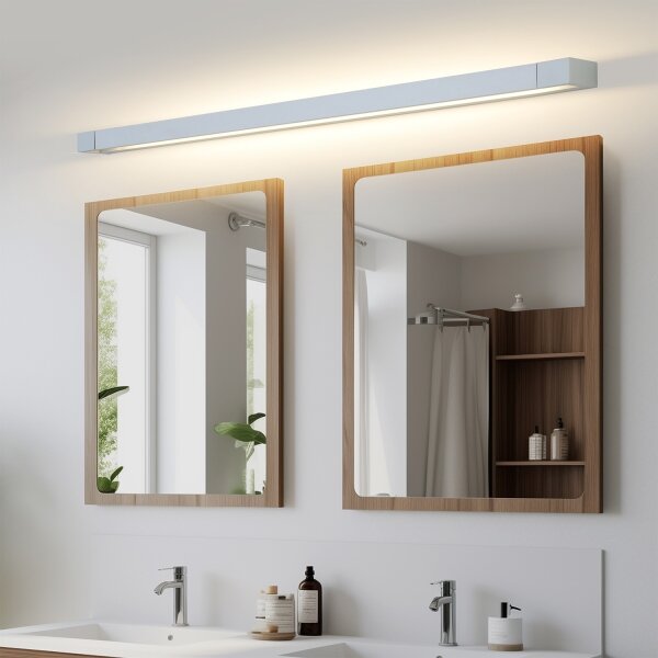 Brilagi-LED Огледала за баня с LED осветление AQUA LINE LED/36W/230V 120 см IP44 матов хром