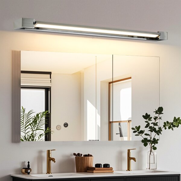 Brilagi-LED Осветено огледало за баня AQUA LINE LED/24W/230V 90 см IP44 гланцов хром