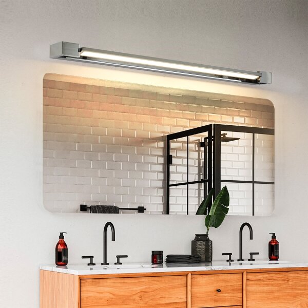 Brilagi-LED Осветено огледало за баня AQUA LINE LED/24W/230V 90 см IP44 гланцов хром